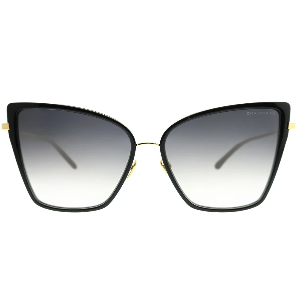 Dita Sunbird 21013-A-BLK-GLD-59 Womens Cat-Eye Sunglasses